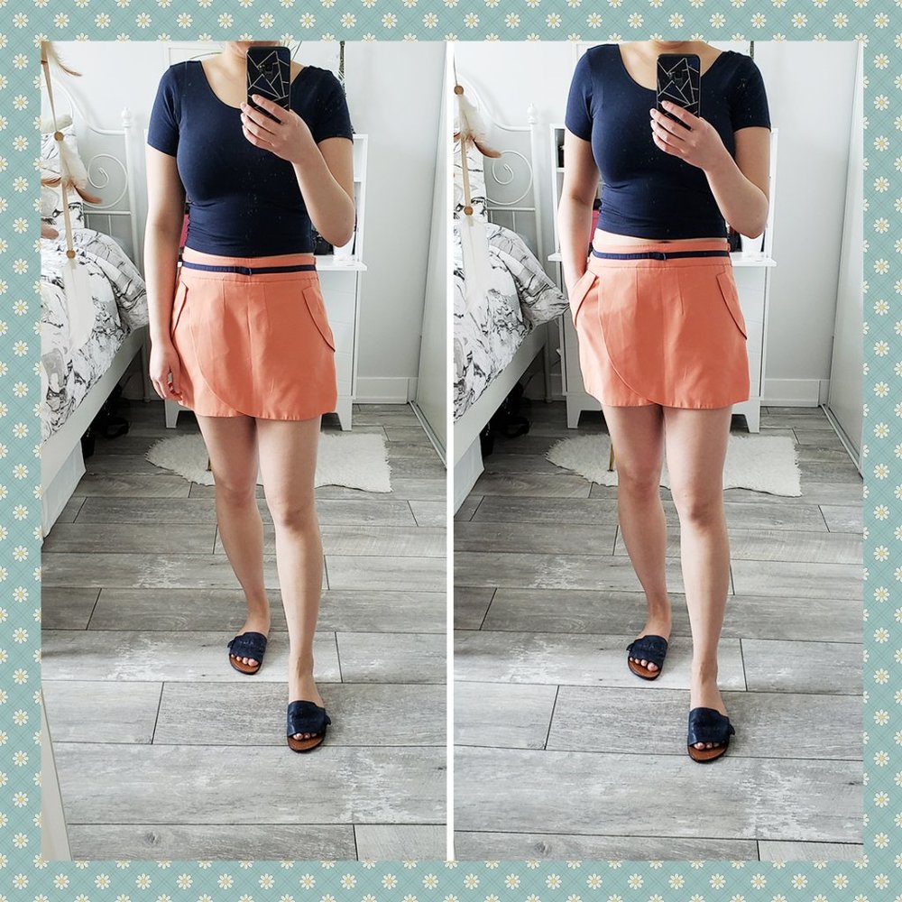 Orange and Navy‎ Skort